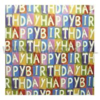 Papel Seda Con Diseño Happy Birthday Pliego 50x70