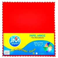 Papel Arroz Rojo 50 X 50 Cm 100 Unidades