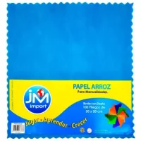 Papel Arroz Celeste 50 X 50 Cm 100 Unidades