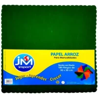 Papel Arroz 100un.50x50cm Color Verde Medio
