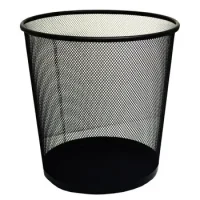 Papelero Metálico 26 X 28 Cm Negro/gris