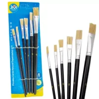 Set De 6 Pinceles Espatulados Escolar M.577