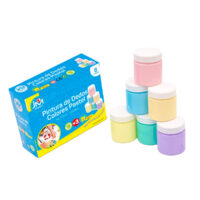 Pintura De Dedos 6 Col. Pasteles 100 Ml. (4-16)
