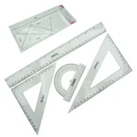 Set Reglas Acrílicas 30 Cm 4 Piezas
