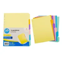 Separador De Cartulina 6 Divisiones Tamaño Carta