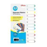 Separador Plastico Oficio 12 Divisiones