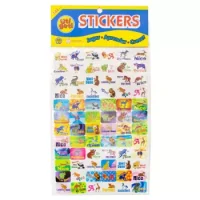 Stickers Display Animales 144 Piezas