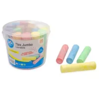 Tiza 20 Panes Jumbo Pote Plástico