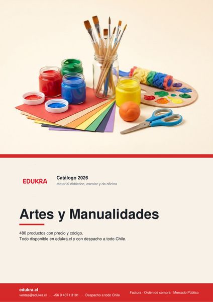 Portada del catálogo Edukra de Artes y Manualidades