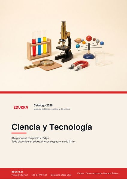 Portada del catálogo Edukra de Ciencia y Tecnología