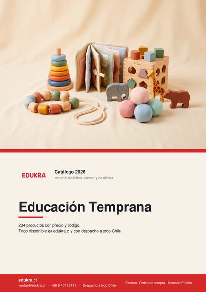 Portada del catálogo Edukra de Educación Temprana