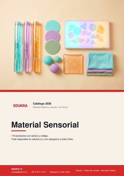 Portada del catálogo Edukra de Material Sensorial