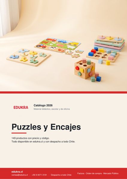Portada del catálogo Edukra de Puzzles y Encajes